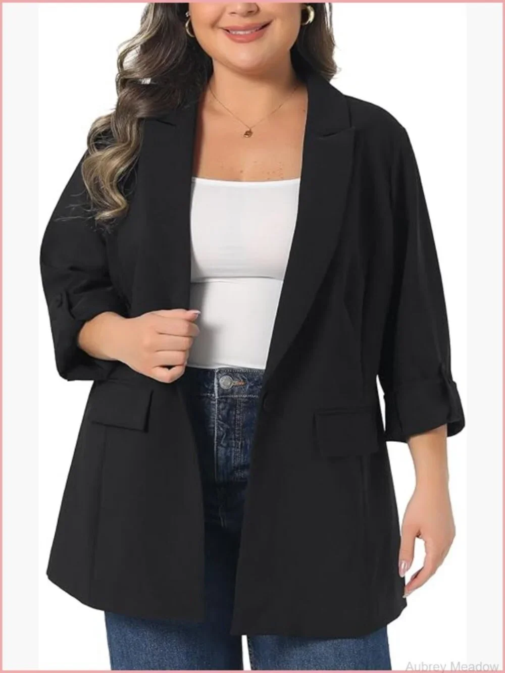Plus Size Women's Blazer Jacket Business Casual Office
